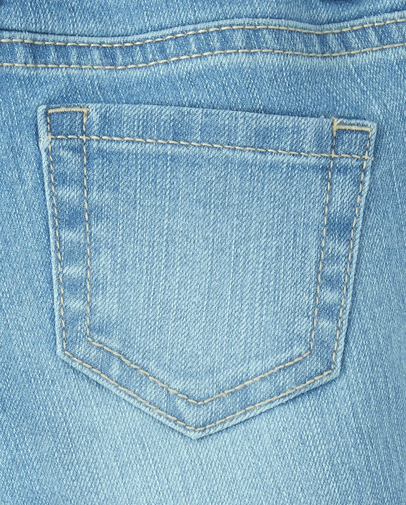 The Children's Place Baby Girls and Toddler Girls Super Skinny Jeans, Light Jay Blue Wash, 6-9 MONTHS (Pack of 1) - Image 4